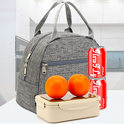 FlowFly Insulated Lunch Cooler Bag - Tote Bag Organizer for Women/Men, Heather Grey - color: Gray