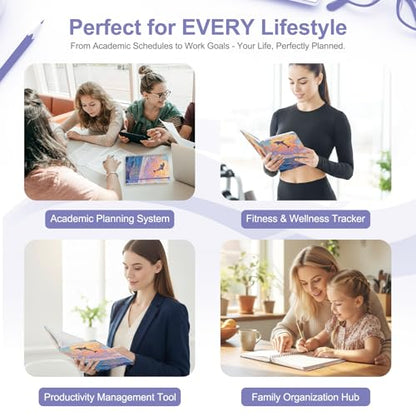 Planner 2026-2027, Weekly and Monthly Academic Year Calendar Planner, July 2026 - June 2027, Daily Agenda Book for Office School Supplies, Letter Size(8.5'' x 11'') - color: 2607-Dolphin, size: 8.5"x11"(Jul 2026-Jun 2027)