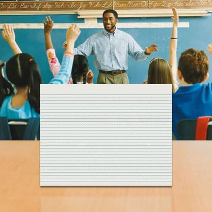 School Smart Skip-A-Line Ruled Writing Paper, 1/2 Inch Ruled Long Way, 11 x 8-1/2 Inches, Pack of 500,White - size: 11" x 8.5" - 1/2" Ruled