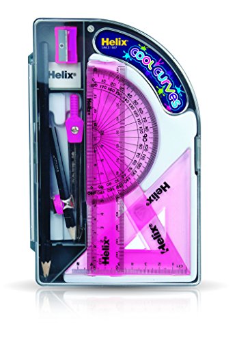 Helix Cool Curves Maths Set (Assorted Colours)