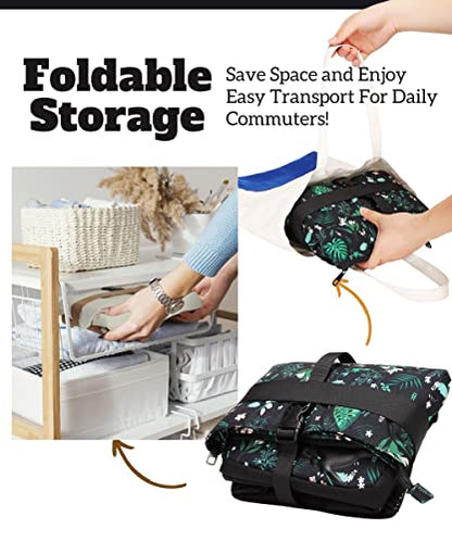 SUNNY BIRD Dual Compartment Lunch Bag Insulated Lunch Box for Women and Men (FloralFoliage 01) - color: FloralFoliage 01