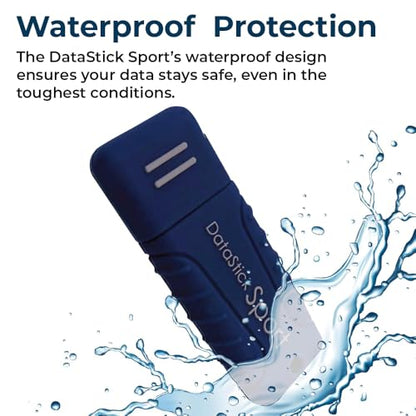 Water Resistant 64GB DataStick Sport by Centon, 5 Pack, USB 3.2 Gen1 Flash Drive Memory Stick for Storage and Backup - size: 64 GB, style: Pack of 5