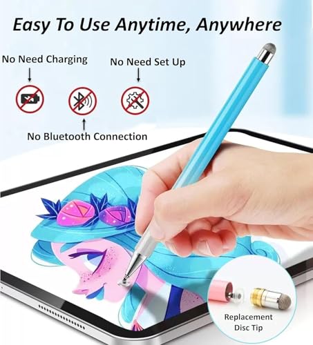 Stylus Pen for Samsung Galaxy Tab A11+/A11/A9+/A9/A8+/A8 Universal Android Pen Compatible with iOS/Microsoft/Android Tablet and Phones All Touch Devices (Purple) - color: Purple