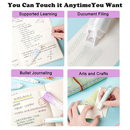 2 in 1 Correction Tape and Double Sided Tape Roller, Cute Quick Dry Japan Correction Tape, with Adhesive Tape Runner,for School Office supplies - style: BP-04