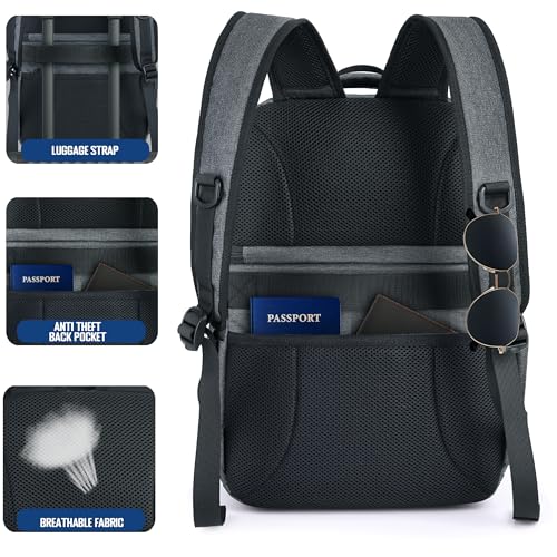 MOZETO Lunch Cooler Backpack Double Deck Lunch Box Backpack Insulated Leakproof Compartments Coolers Bag for Beach Travel Picnic Lunch Hiking BBQ Camping - color: Gray