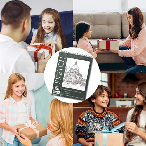 OSIMIG 20 Pack Sketch Books 5.5" x 8.5", Top Spiral Bound Sketch Pad, Mini Sketchbook Bulk for Kids, 600 Sheet Drawing Paper (68lb/100gsm), Drawing Pad for Beginger, Art Supplies - size: 20 Pack