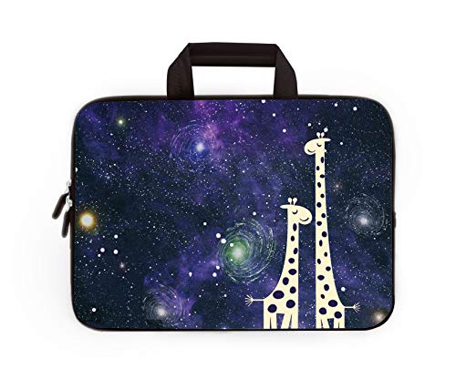 11 In 11.6 12 12.1 12.5 inch Laptop Carrying Bag Chromebook Case Notebook Ultrabook Tablet Cover Neoprene Sleeve Fit Apple MacBook Air Samsung (Nice Giraffes) - color: Nice Giraffes