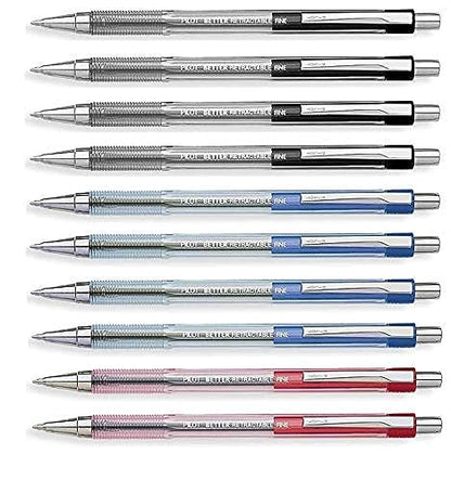 Pilot Better Retractable Ballpoint Pen, Bundle Black, Blue, Red colors Fine Point 07, 10 COUNT