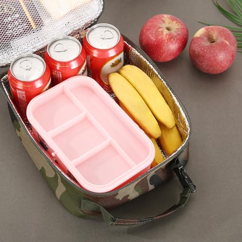 Lovoeo Lunch box Lunch bag for men women Insulated Lunchbox Lunch bags for Work Picnic Travel (Green camo) - color: Green camo