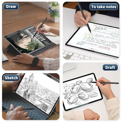 HZD Apple Pencil for iPad 2025-2018 Faster Charge Stylus Pen,Black | with Tilt Sensitivity & Palm Rejection & Magnetic Compatible iPad 11/10/9/8/7/6, Pad Air 3/4/5, Pro 12.9"/11",Mini 6/5, M2/M4 - color: Black