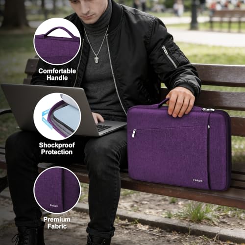 Ferkurn Laptop Case Sleeve for Men Women Chromebook Case Compatible with MacBook Air/Pro Lenovo Surface HP Dell ASUS Acer, 15.6 inch, Purple - color: Purple, size: 15.6 inch