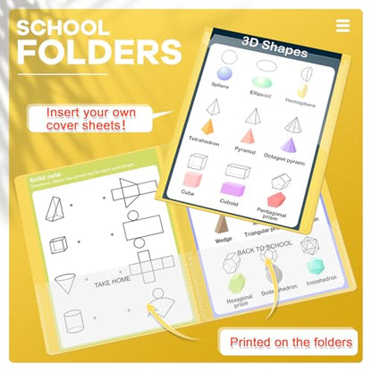 Henoyso 100 Pcs Folders Take Home Heavy Duty 2 Pocket Homework Folder for Students Parent Teacher Communication, 11.8 x 9.45 Inch(Yellow) - color: Yellow