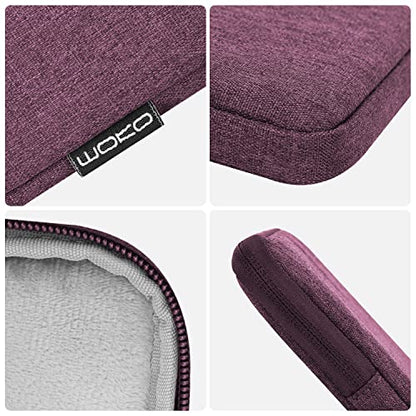 MoKo 7-8 Inch Tablet Sleeve Bag, Polyester Pouch Cover Case Fits iPad mini (A17 Pro) 8.3" 2024, iPad mini 6/5/4/3/2/1, Samsung Galaxy Tab S2 8.0, Tab A 8.0, ZenPad Z8s 7.9,Purple - color: Purple, size: 7-8 inch