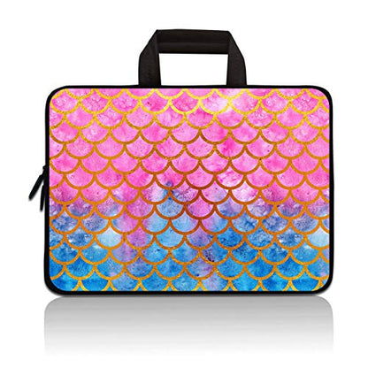 11 11.6 12 12.1 12.5 inch Laptop Carrying Bag Chromebook Case Notebook Ultrabook Bag Tablet Cover Neoprene Sleeve Fit Apple MacBook Air Samsung Acer HP DELL Lenovo Asus (Mermaid Scale) - color: Mermaid Scale