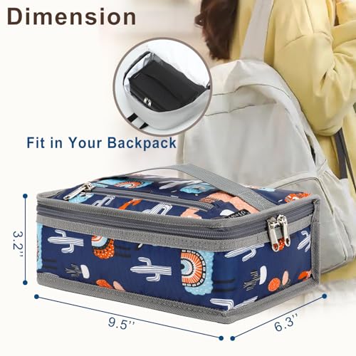 FlowFly Small Insulated Lunch box Portable Soft Bag Mini Cooler Thermal Meal Tote Kit with Handle for Work & School (Alpaca) - color: Alpaca