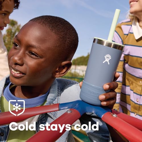 Hydro Flask Kids 12 Oz Tumbler with Lid and Straw for School - Insulated Stainless Steel in Coconut Cream - color: COCONUT