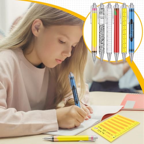 Eaasty 24 Pcs Back to School Teacher Appreciation Gift Sticky Notes with Funny Pens to Do List Notepad Sticky Notes Cute Ballpoint Pens(Colorful Style) - style: Colorful Style