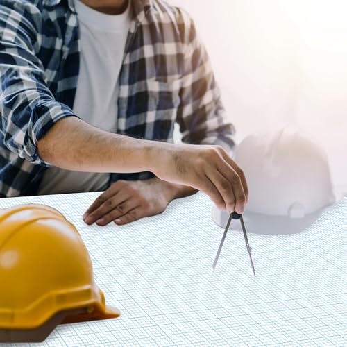 gisgfim 50 Sheets Large Graph Paper 24 X 36 in Graph Paper Pad 1/4 in Ruled Large Grid Paper Sheet Blueprint Paper Engineering Paper Poster for Architect Designer Mathematician Draftsman(White Blue) - color: White Blue