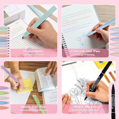 HRFGWDD Bible Study Supplies Kit for Women 76PCS Bible Journaling Kit with Bible Tabs for Women,Bible Highlighters and Pens, Bookmark, Stationary Gift Set for Christian Girls - color: 76pcs