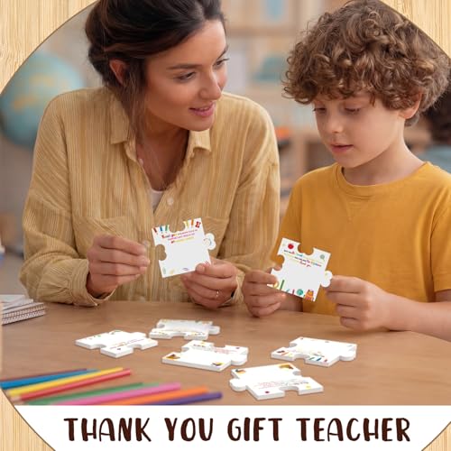 Yinder 24 Pads Back to School Teacher Gifts Sticky Notes Puzzle Shape Sticky Notes Pads Bulk Cartoon Self Adhesive Thank You Gifts for Teachers End of Year Graduation Office School Tab Party Supplies - style: Teacher