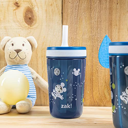 Zak Designs Disney Mickey Mouse Kelso Tumbler Set, Leak-Proof Screw-On Lid with Straw, Bundle for Kids Includes Plastic and Stainless Steel Cups with Bonus Sipper (3pc Set, Non-BPA) (Pack of 12) - color: Mickey Mouse, size: 3 Piece Set (Pack of 12)