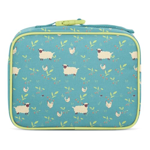 Simple Modern Kids Lunch Box & Insulated Lunch Bag for School | Sheep | Hadley Cute Lunch Box for Girls, Boys, Toddlers | Fits Bento Box, Lunch Containers | Small Lunch Bag | Sheeps & Strawberries - color: -Sheeps & Strawberries