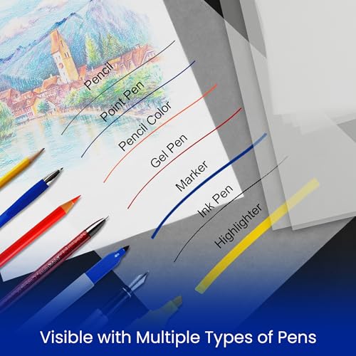Tracing Paper 9x12 in, 100 Sheets, Transparent Sketch Paper 63gsm | Translucent, Sketching & Drafting, Overlays, Pencil Marker & Ink, Premium - size: 9" x 12" (100 Sheet)