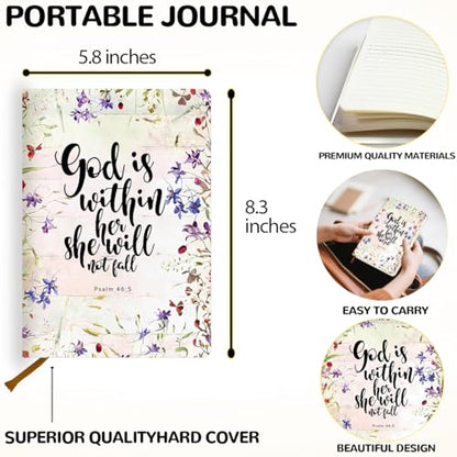 Bible Notebook Gifts for Women, Inspiration Religious Gifts, Flower Christian Notebook Journal, , Grandma, Sister, Hardcover Ruled Journal for Note Taking, Bible Journaling Planner Scripture Prayer - color: Multi 1562