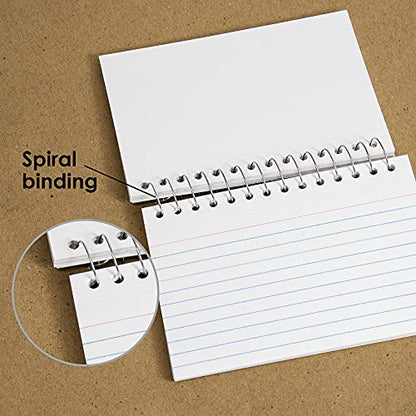 B BAZIC PRODUCTS 50 Ct. Spiral Bound 3" X 5" Ruled White Index Card (519)