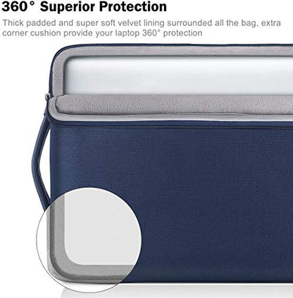 Voova Laptop Sleeve Case 13 13.6 Inch with Handle, 360°Protective Waterproof Slim Computer Bag Cover Compatible with MacBook Air 13 M1/M2/M3/M4 2020-2024, MacBook Pro 13, IPad Air/Pro 13, Blue - color: Blue, size: 12.6-13.6 Inch