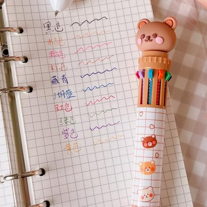 Multi-Color Gel Pen Set with Quick-Drying Ink, Push-Button Retractable Design, Writing Ballpoint Pens for Students & Office Use – Premium Plastic Body, Cute & Functional Stationery (Compatible with