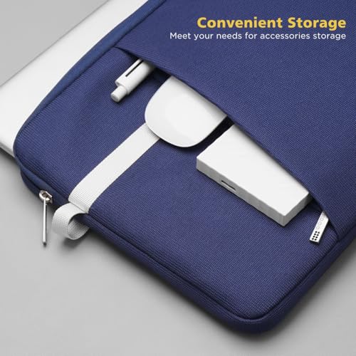 NIDOO Laptop Sleeve 13 inch Computer Carrying Case Cover for 13" MacBook Air M5 M4 2026/13.6" MacBook Air/Lenovo ThinkPad L13 Gen 4 / L13 Gen 5/13.3" Dell Latitude 7350 7340/ Microsoft HP EliteBook - color: Blue, size: 13-13.3 Inch