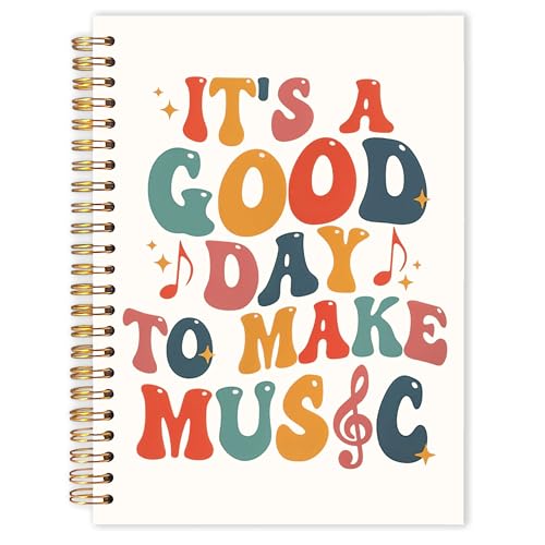 Groovy Music Teacher Spiral Notebook 5.5x8.3, Musician Gifts Journal for Writing, It's a Good Day to Make Music Notebook Journal for Note Taking, Musical Office School Supplies - color: Groovy Music Teacher