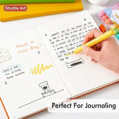 Shuttle Art Bible Highlighters and Pens No Bleed, 12 Pastel Colors Gel Highlighters No Bleed Through, Bible Journaling Supplies, Great for Journaling Highlighting and Studying - color: 12 Pastel Colors