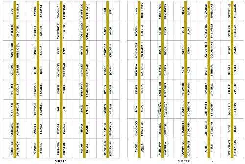 Tabbies Gold-Edged Bible Indexing Tabs, Old & New Testament, 80 Tabs Including 64 Books & 16 Reference Tabs (58331)