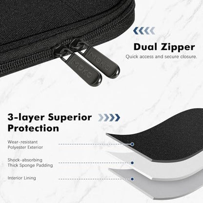 MoKo 13 Inch Padded Tablet Sleeve Protective Carrying Case for 13" New iPad Pro M5 & Air M4 2026,iPad Pro 12.9 M2&M1,Surface Laptop Go 12.4,Galaxy Tab S8+/S9+ 12.4, Tablet Bag with Handle, Black - color: Black, size: 13 Inch