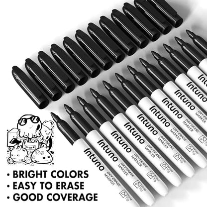 Dry Erase Markers, 108 Count Black, Fine tip, Low-Odor, Perfect for Office, Teaching, Meeting, Presentation, Classroom, Home