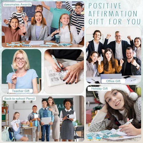 AmazingSpark 30 Sets Back to School Pencils Inspirational Turtle Pencil Gifts Bulk 6 Styles 0.7 mm Mechanical Pencils with Erasers Positive Cards for for School Student Teacher Nurse Staff - style: Turtle