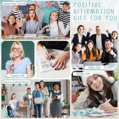 AmazingSpark 30 Sets Back to School Pencils Inspirational Turtle Pencil Gifts Bulk 6 Styles 0.7 mm Mechanical Pencils with Erasers Positive Cards for for School Student Teacher Nurse Staff - style: Turtle
