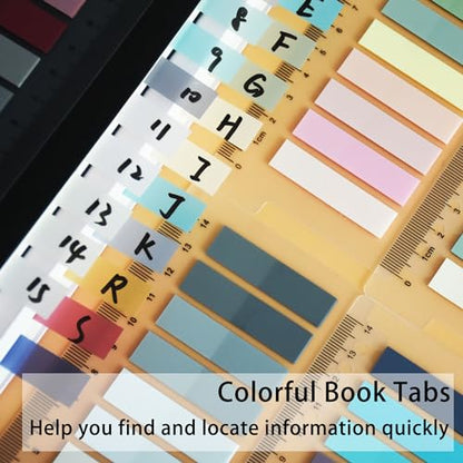 YOUDEFUL 1600pcs Translucent Page Markers,Morandi Sticky Note Tabs with Binders,Repositionable Book Flags Tabs Strip for Annotating Books,Clear Sticky Notes,Page Tabs,Index Tabs - size: Tabs Morandi
