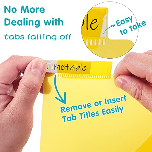 Plastic Binder Dividers with One Front Pocket and Tab Binder Divider for 3 Ring Binder, Multicolor, 10 Pack | Single Pocket File Organizers