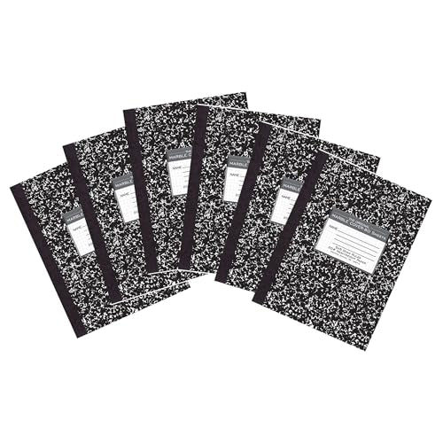 ROARING SPRING Signature Collection Composition Notebook, 6 Books, Hardcover, Grid Graph Rule, 20# Premium Paper, 80 Sheets/160 Pages, 10.25" x 7.88", Made in USA