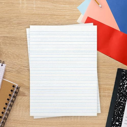 School Smart-85353 Skip-A-Line Ruled Writing Paper, 3/8 Inch Ruled Short Way, 8 x 10-1/2 Inches, White, Pack of 500 - size: 8" x 10.5" - 3/8" Ruled