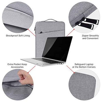 15.6-16 Inch Laptop Sleeve Case for Dell 16 Plus/HP Omnibook 16/Pavilion Envy/Lenovo ThinkPad IdeaPad Computer Bag, Light Grey - color: Light Grey, size: 15-16 Inch