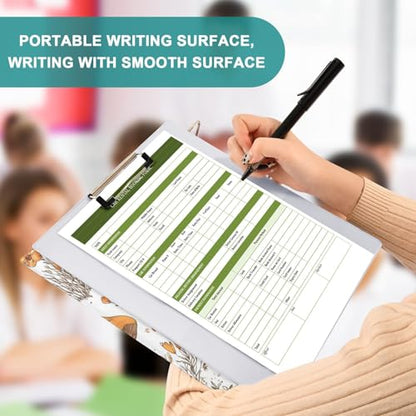 3 Ring Binder with Clipboard, D Rings Holds 200 Sheets, Heavy Duty Binders Folder for School Office, Waterproof PVC Cover with 3 Interior Clear Pockets, Mushrooms