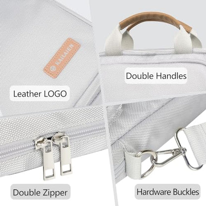 10-13 Inch Tablet Sleeve Bag, Ipad Bag for 13 In/11 in New iPad Pro M4 & 13 in Air M2 2024,iPad Pro 12.9 M2&M1,Ipad 10.9,Galaxy Tab S8+/S9+ 12.4,with Removable Shoulder Strap(Silver) - color: Silver, size: 10-13 Inch