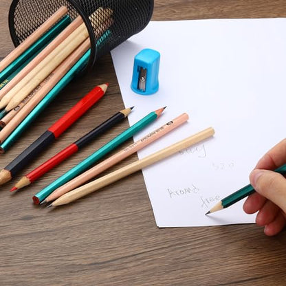 PATIKIL Brown Hexagon Pencils, 50 Pack HB Graphite Pencils Wood Pencils Double-Ended Pencil for Classroom Office Engineering Marking - style: Hexagon