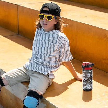 Water Bottles, BPA Free Water Bottle with Straw and Handle, Sports Drinks Bottle, Personalised Cup - color: Spacecraft, size: 20 Ounces