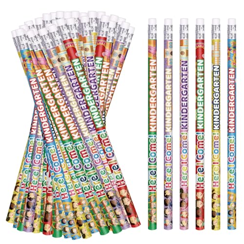Kindergarten Pencils Colorful Birthday Pencils Fun Inspirational Pencil Back to School Pencil (36)