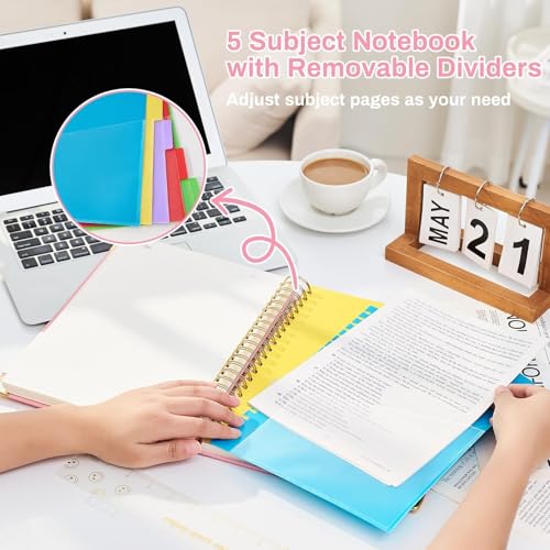 Ovesmusl Hardcover Spiral Notebooks 8.5" X 11" + Aeshetic Hardcover Spiral Notebooks 8.5" X 11"